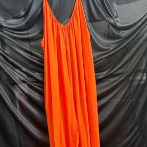 Vibrant Orange Maxi Dress